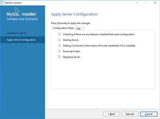 Apply Server Configuration